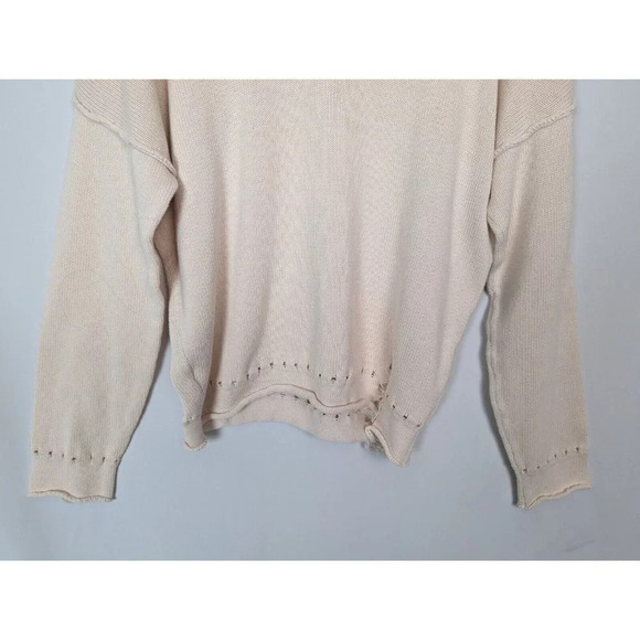 WILDFOX sz. S Sky High Bloomy Rainbow Sweater Distressed Pullover Oversized Top - Picture 8 of 13
